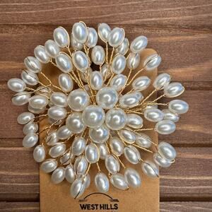 Flower Burst White Flower Pin Jewelry Brooch Fashion Jewelry FAST SHIP